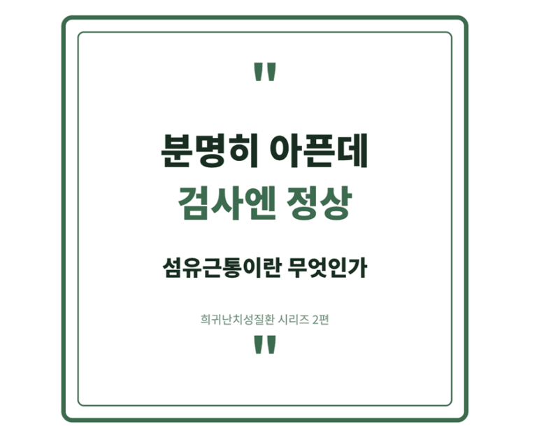 섬유근통이란 무엇인가