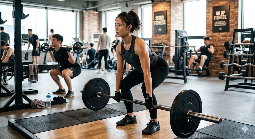 데드리프트 하는 사진